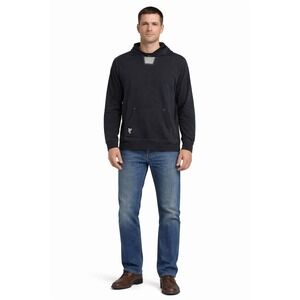 ASHWORTH New Hoodie MEDIUM Black Bamboo Blend Pullover Soft Tech Golf AM2001